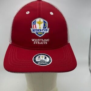 Ryder Cup Whistling Straits 2020 Ahead Classic Fit Golf‎ Hat Red Mesh Cap